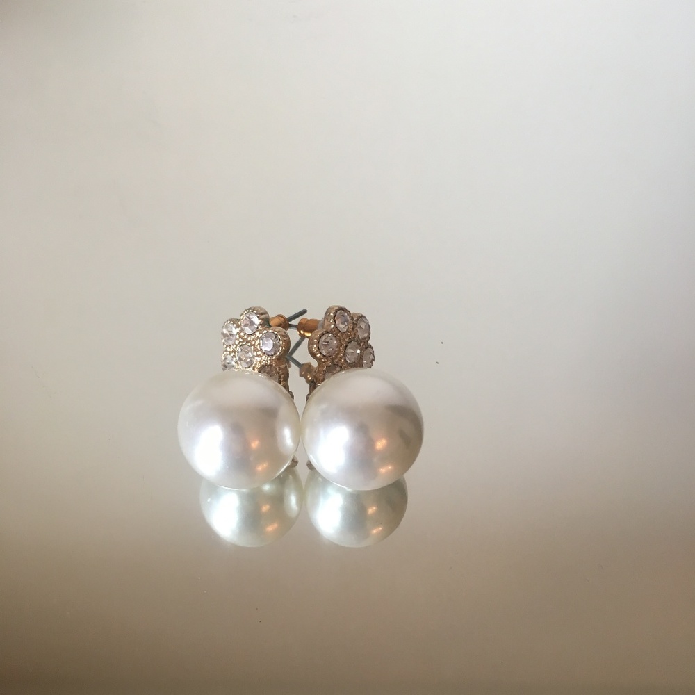 J. Crew Jeweled Pearl Earrings